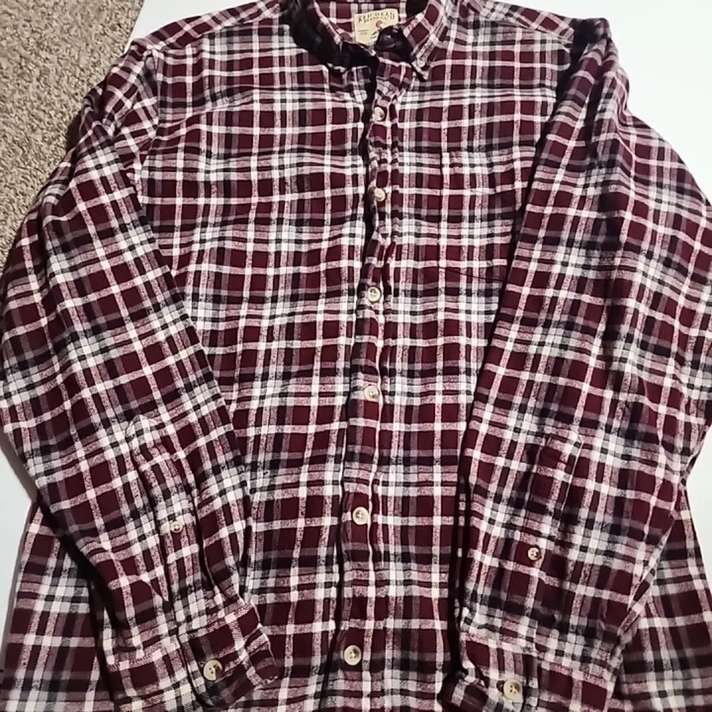 RED HEAD Long Sleeve Button Down Flannel Shirt - Large - Picture 1 of 7